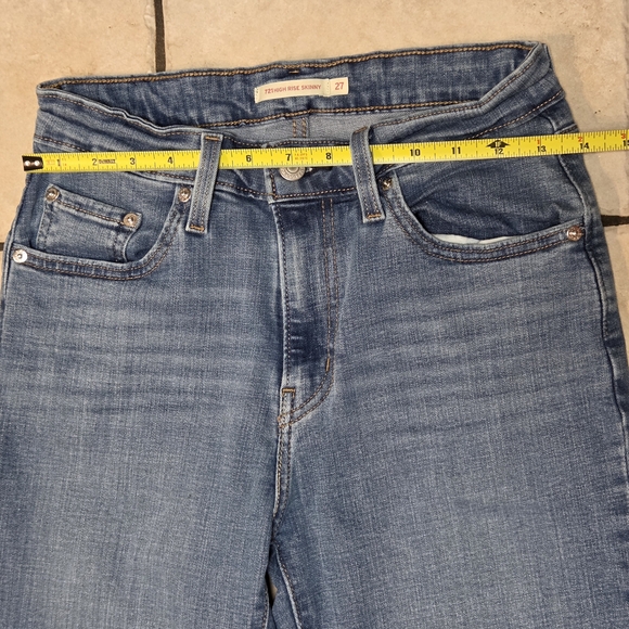 Levi's 721 High Rise Skinny Jeans Size 27 - Picture 10 of 10